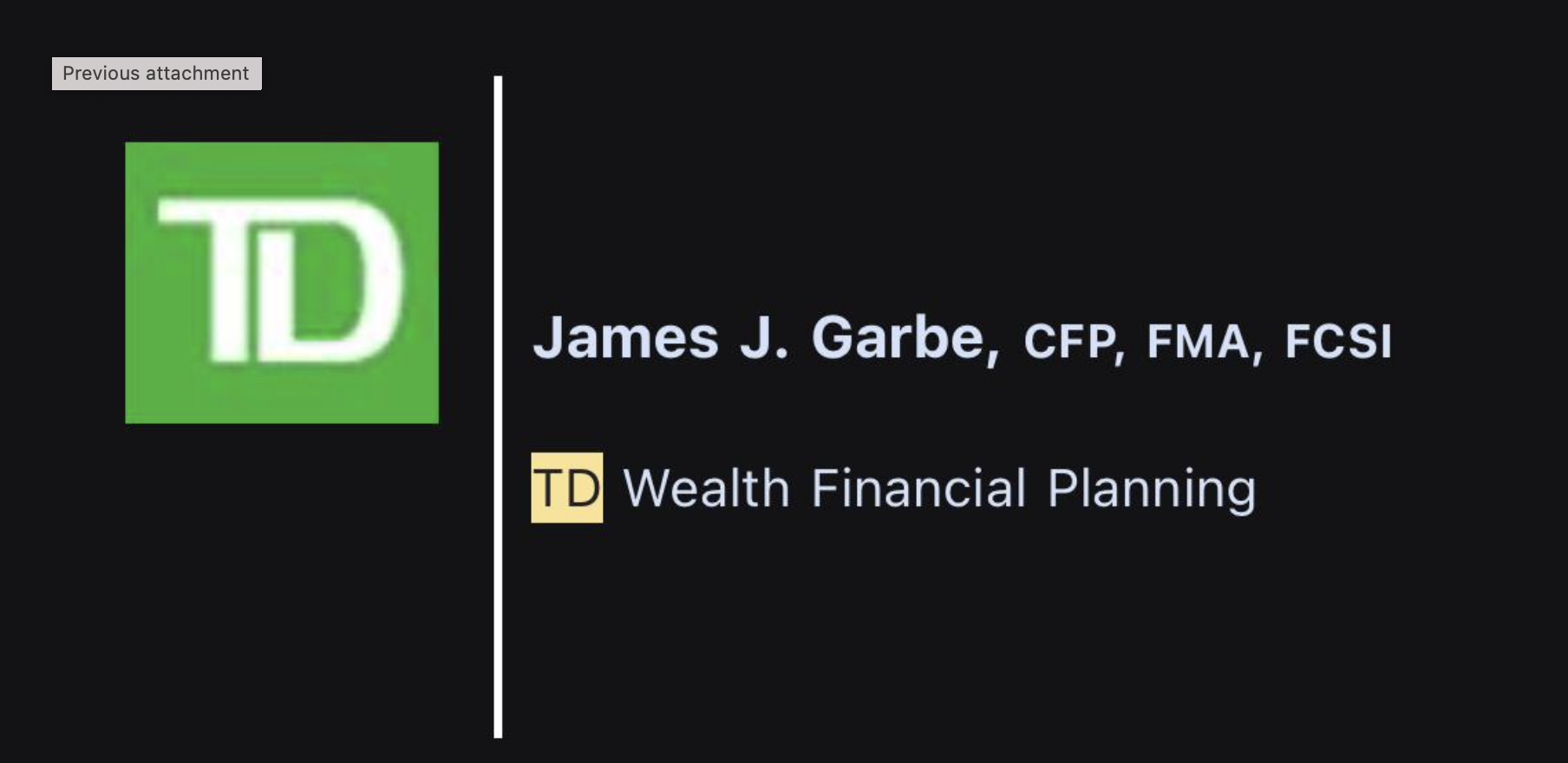 James Garbe - TD Wealth Financial Planning